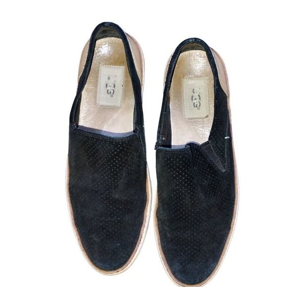 UGG Shoes - New Cond. UGG Women's Slip On Loafers Suede Black Comfort Walking Shoes Size 7.5